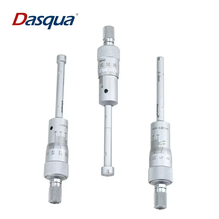 2025 DASQUA Hot Sale 6-12 mm 3 Points Inside Micrometer Set 6-8mm 8-10mm 10-12mm Three Points Internal Micrometer