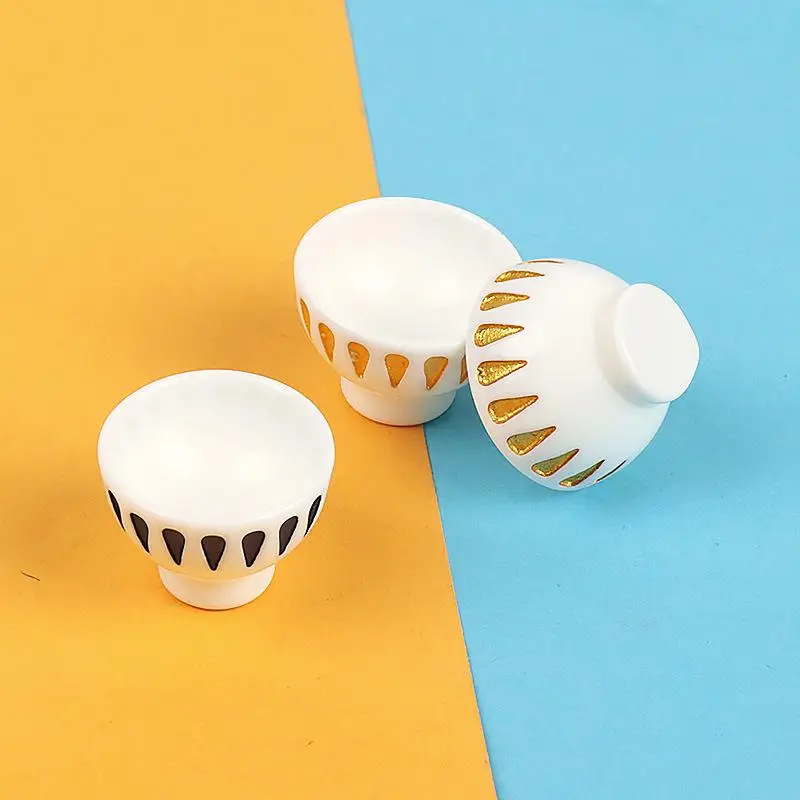 Kawaii Resin Simulation 3D Bowl Dollhouse Miniature Dinnerware: 10pcs Art Flatback Cabochon DIY Craft