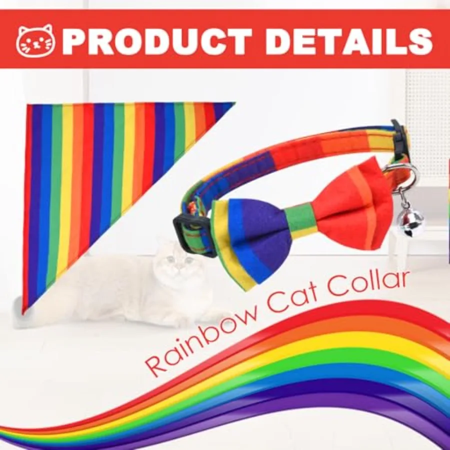 Raiow القط طوق Raiow الياقات القط مع جرس القط العلامات شخصية قابل للتعديل طوق الحيوانات الأليفة ووشاح الديكور مجموعة يناسب معظم فتاة