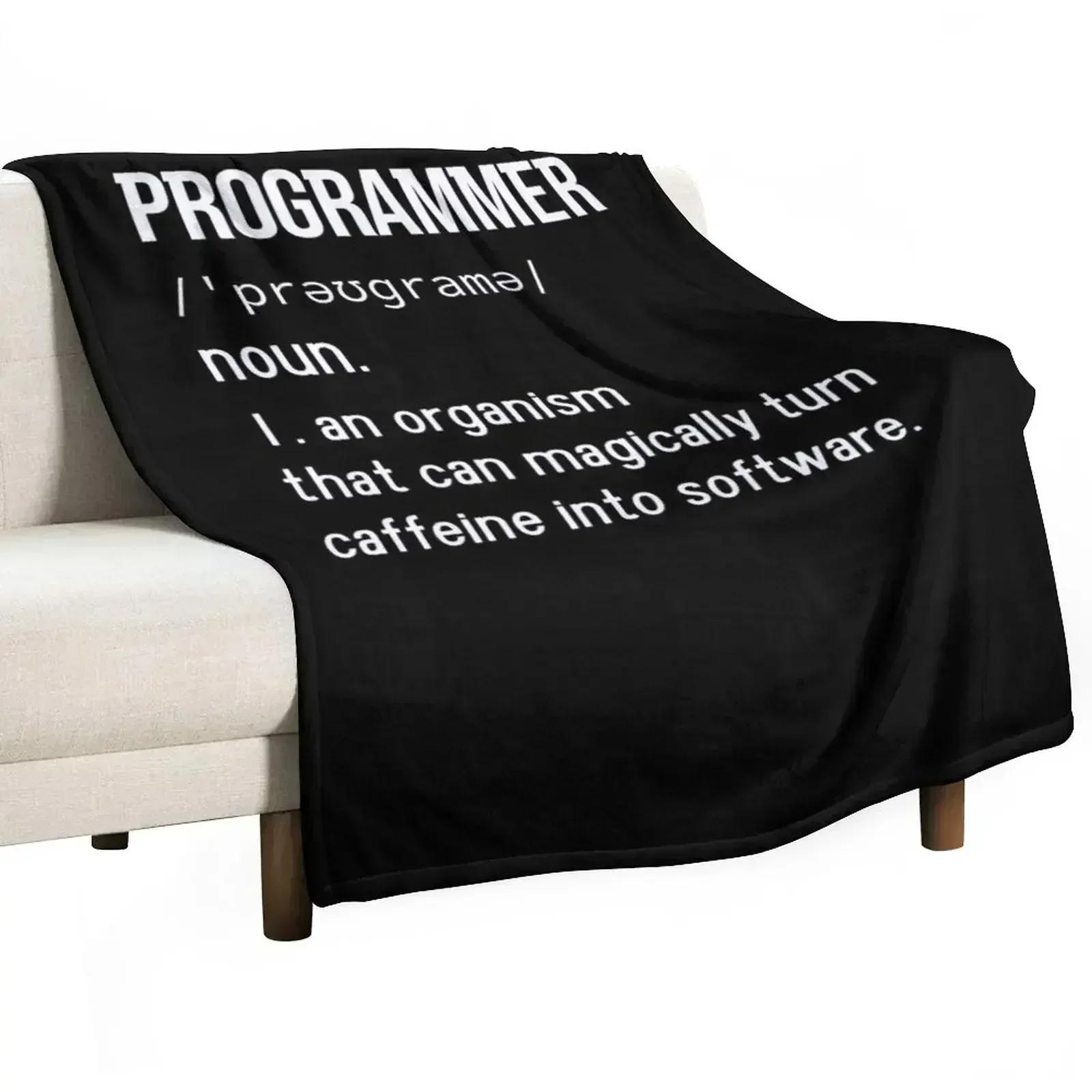 Programmer Programming Vintage Programmer Coder Sayings Throw Blanket Decorative Beds Polar Fashion Sofas Soft Big Blankets