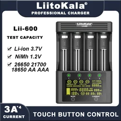 LiitoKala Lii-600  Lii-500  Battery Charger For Li-ion 3.7V and NiMH 1.2V Battery Suitable for 18650 26650 21700 26700 18350