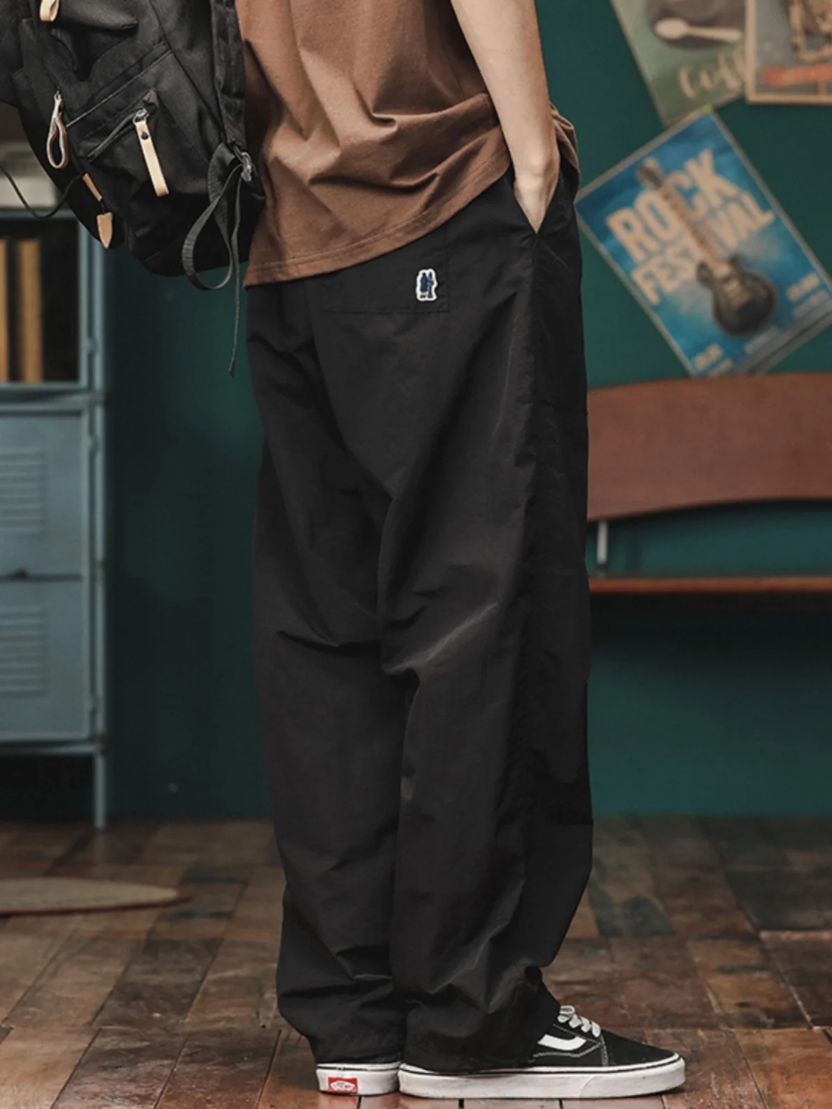 

Мужские летние повседневные брюки свободного кроя с прямыми штанинами, быстросохнущие спортивные штаны для активного отдыха, американский модный бренд, ретро-стиль, рабочая одежда в стиле парашютиста