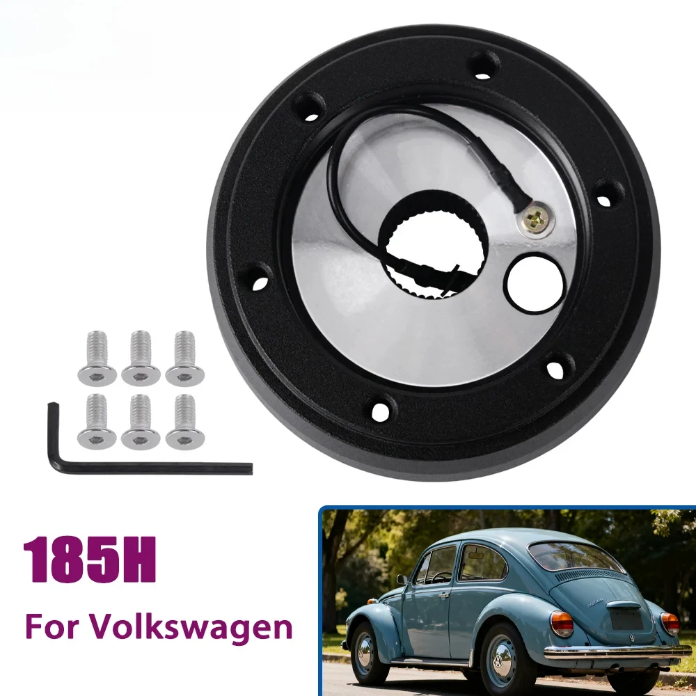 185H Quick Release Steering Wheel 6 Bolt Short Hub Adapter Compatible With 60-74 Volkswagen 411 412 Beetle QR071