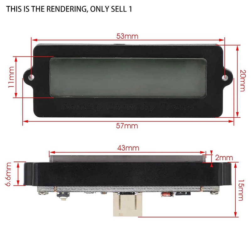 Blue Back-Light LCD Battery Capacity Monitor DC 8-63V Lithium Ion Battery Electric 12V Lead Acid