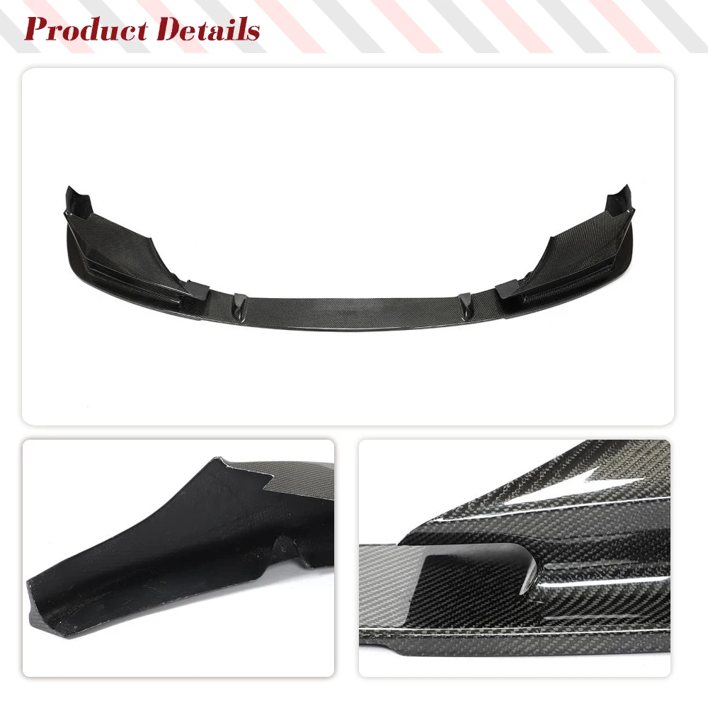 For BMW F90 M5 LCI 2021- 2023 Carbon Fiber Car Front Bumper Lip Spoiler Front Spoiler Splitters Bumper Guard Car Body Kits