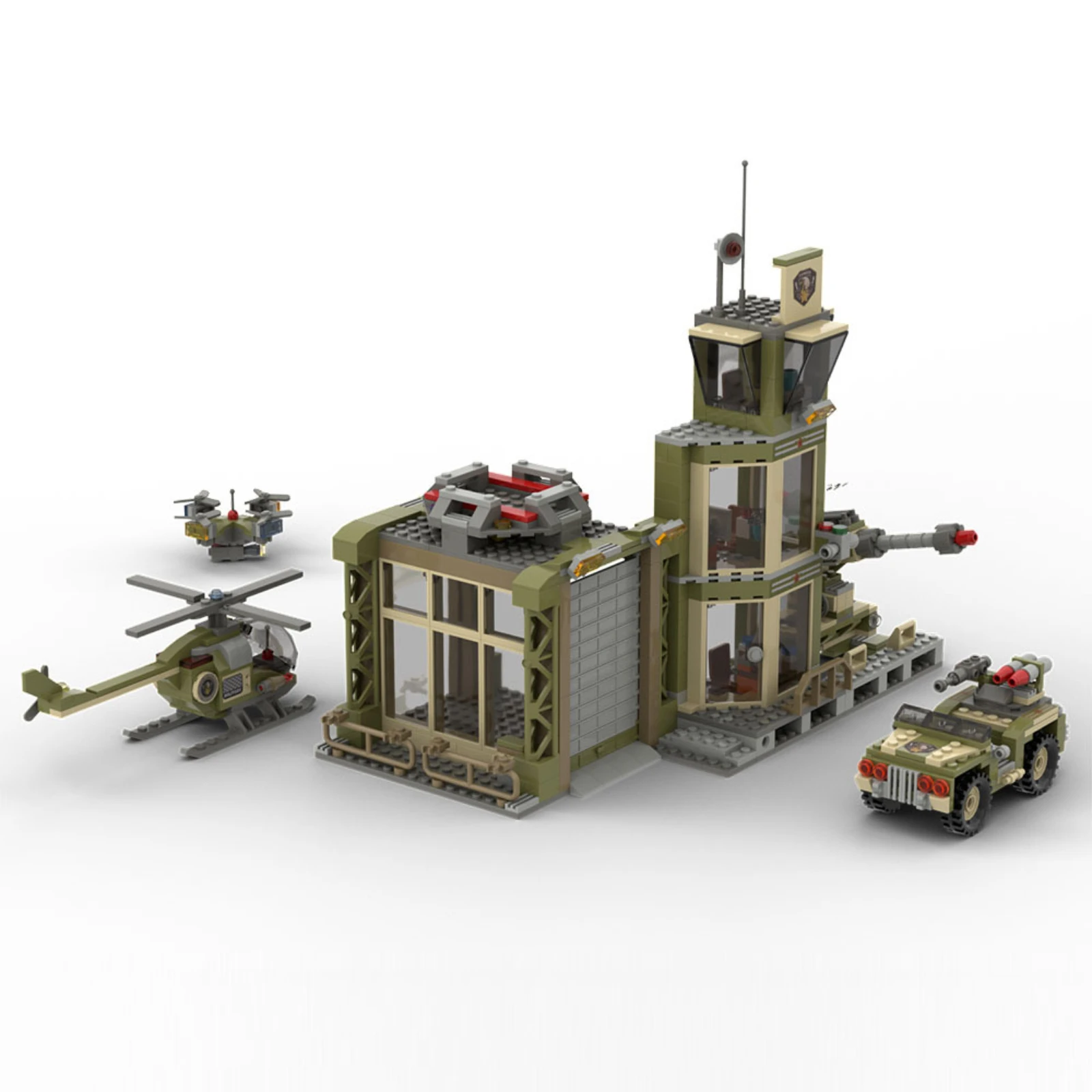 

Moc тактическая стратегическая командная база 717 шт. мелкие частицы DIY сцена сборка строительные блоки кирпичи развивающие игрушки подарки