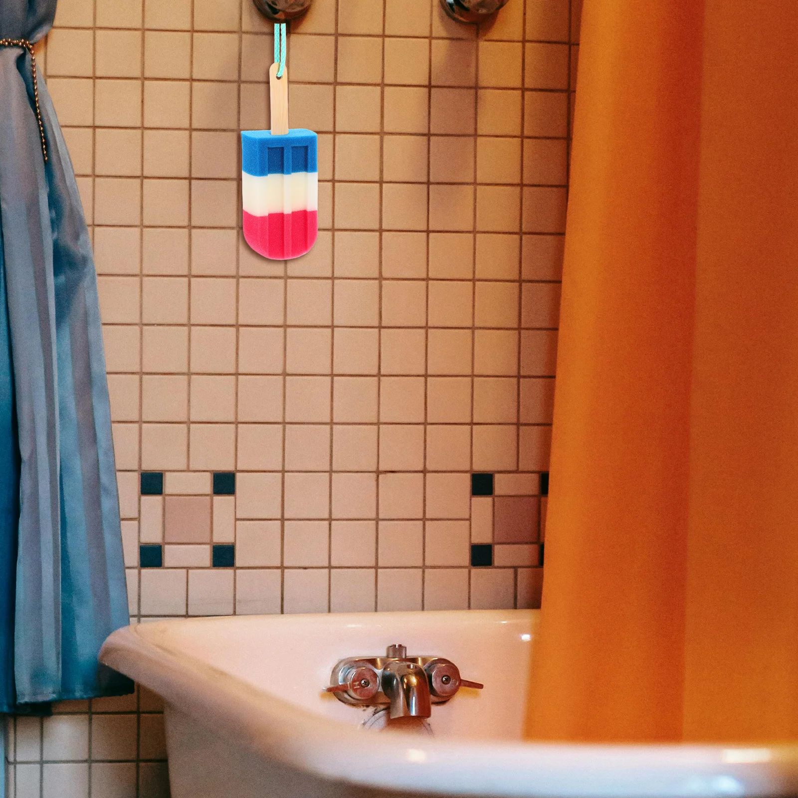 

2pcs Bath Sponge Large Wooden Handle High Density Body Loofah Exfoliating Shower Scrubber For Women Reusable Skin