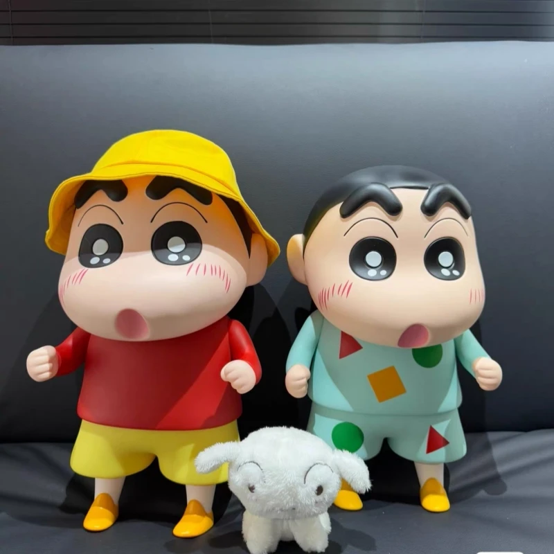 

Crayon Shin-Chan 42CM Figures Series Model Bag+Hat Peripheral Car Ornament Doll Collection Decoration Anime Limited Xmas Gifts