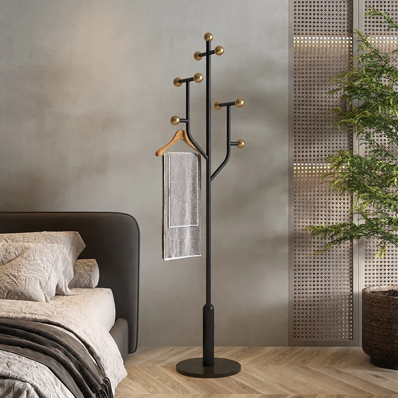 

Light luxury coat rack Floor-to-ceiling bedroom Home high-end entrance Vertical simple entry Living room Wrought iron corner han
