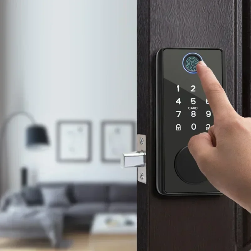 Smart Deadbolt Lock Tuya//TTlock Biometric Fingerprint Lock App Fingerprint Password IC Card NFC Keyless Unlock Home Door Lock