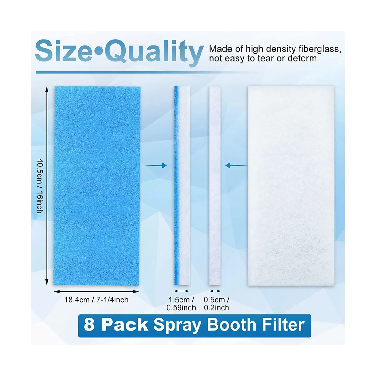 8Pcs Filter Paint Booth Filters Spray Booth Replace Filter for Airbrushing Compatible with Master/Paasche/Sky Enterprise
