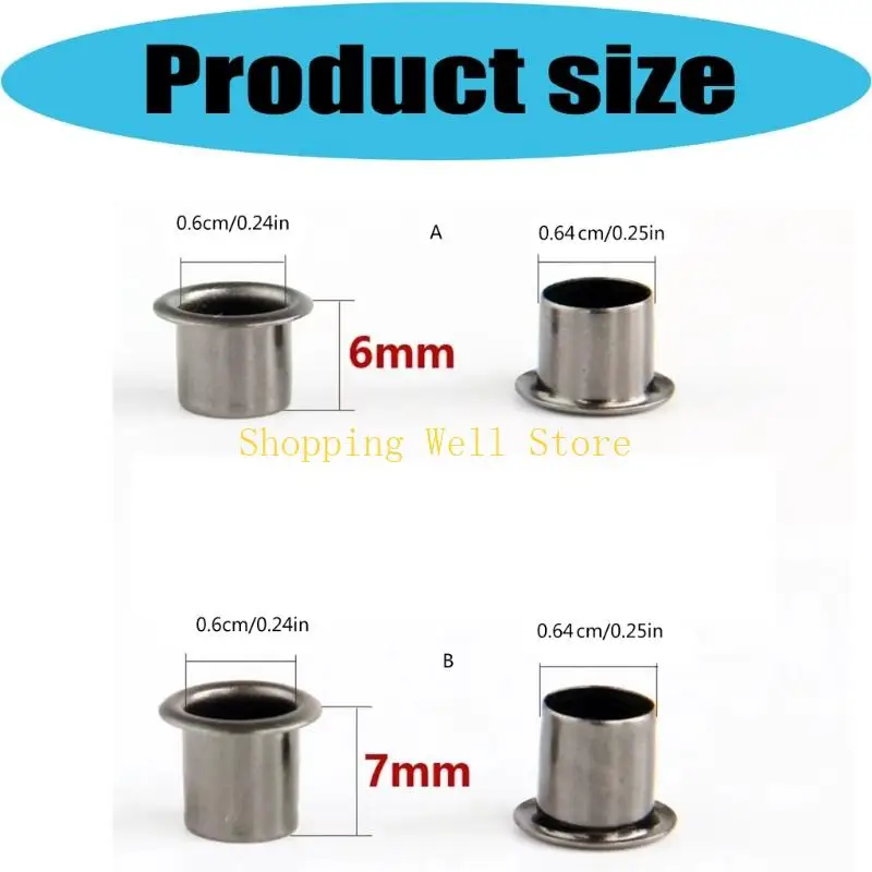KX4B Heavy Duty Sheath Eyelet Installation Set With 6mm 7mm Grommets Hole Puncher For Leather Belts Shoes Tents Backpacks