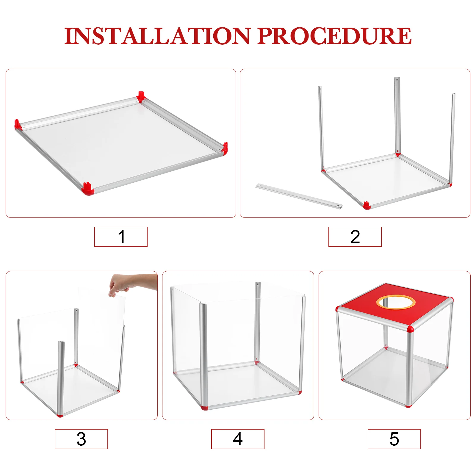 Lottery Box Voting Suggestion Mailbox Ticket Holders Tickets Ballot Storage Container Case Aluminum Alloy Raffle Boxes Donation