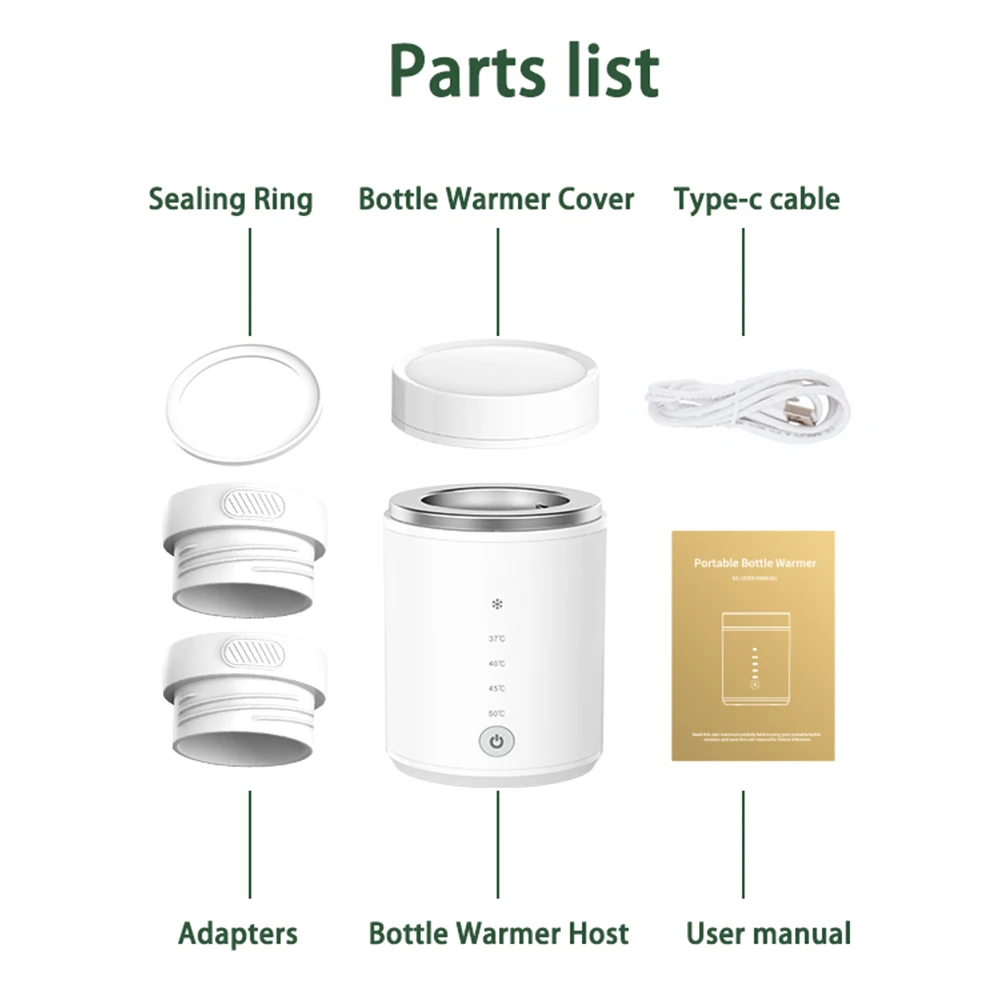 N1-in-1ベビーボトル用ウォーマー,充電式USBデバイス,ワイヤレス,滅菌器付きミルクヒーター,2アダプター