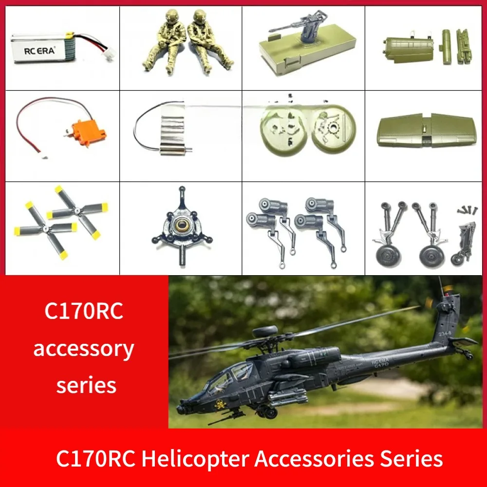 RC ERA C170 Complete Collection of Original Spare Parts for Apache Helicopter Model Aircraft