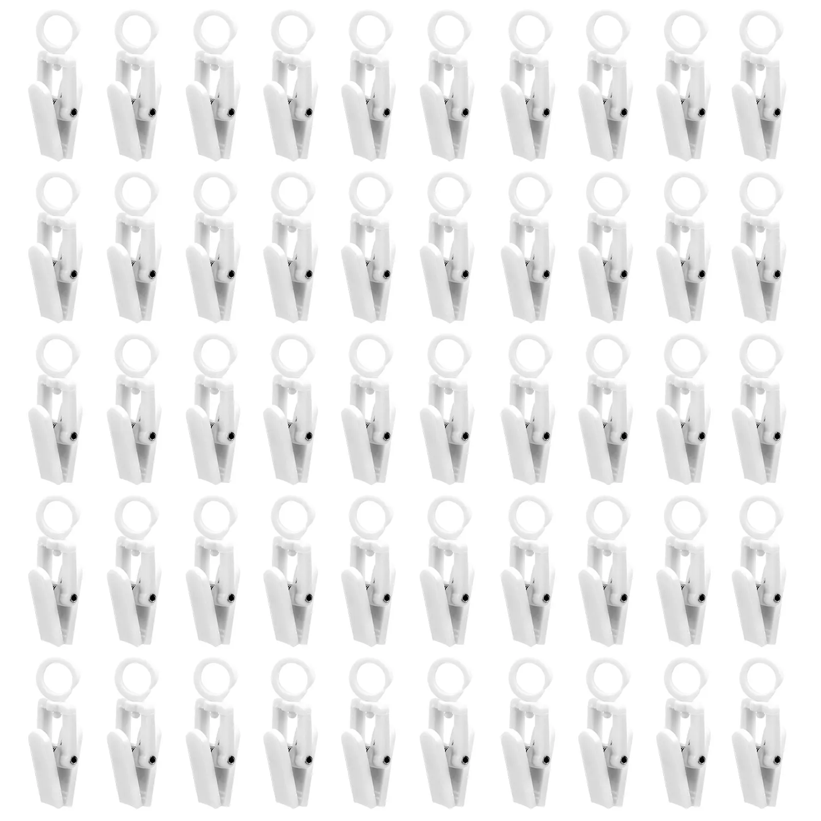 

50pcs Swimming Cap Clips 360 Degree Rotatable Hooks Great for Home Office Workshop Strong Plastic Pegs Laundry