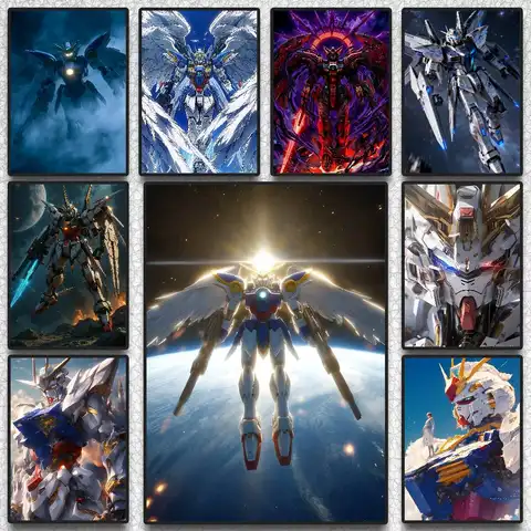 Mobile Suit Gundam Anime Poster Gundam Penelope HD Canvas Wall Art Waterproof Print Bedroom Decor Gift