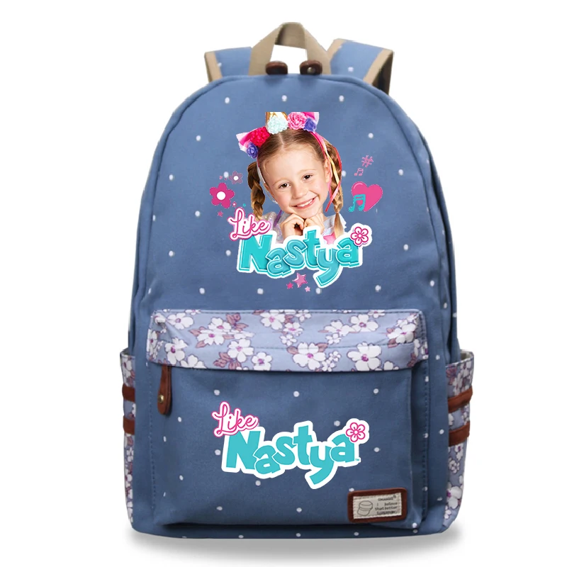 Cute Like Nastya Pattern Backpack for Girls Students Schoolbag Nastya Print Backpacks Outdoor Bookbag Women Laptop Back Pack