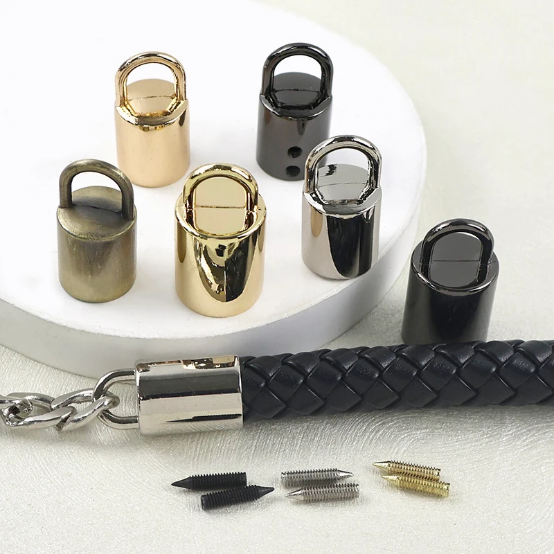 

5/10/20Pcs Meetee 14mm Metal Tassel Cap Handbag Strap Connector Buckle Purse Hanger Rope Cord Lock Handle Stopper Screw Fastener