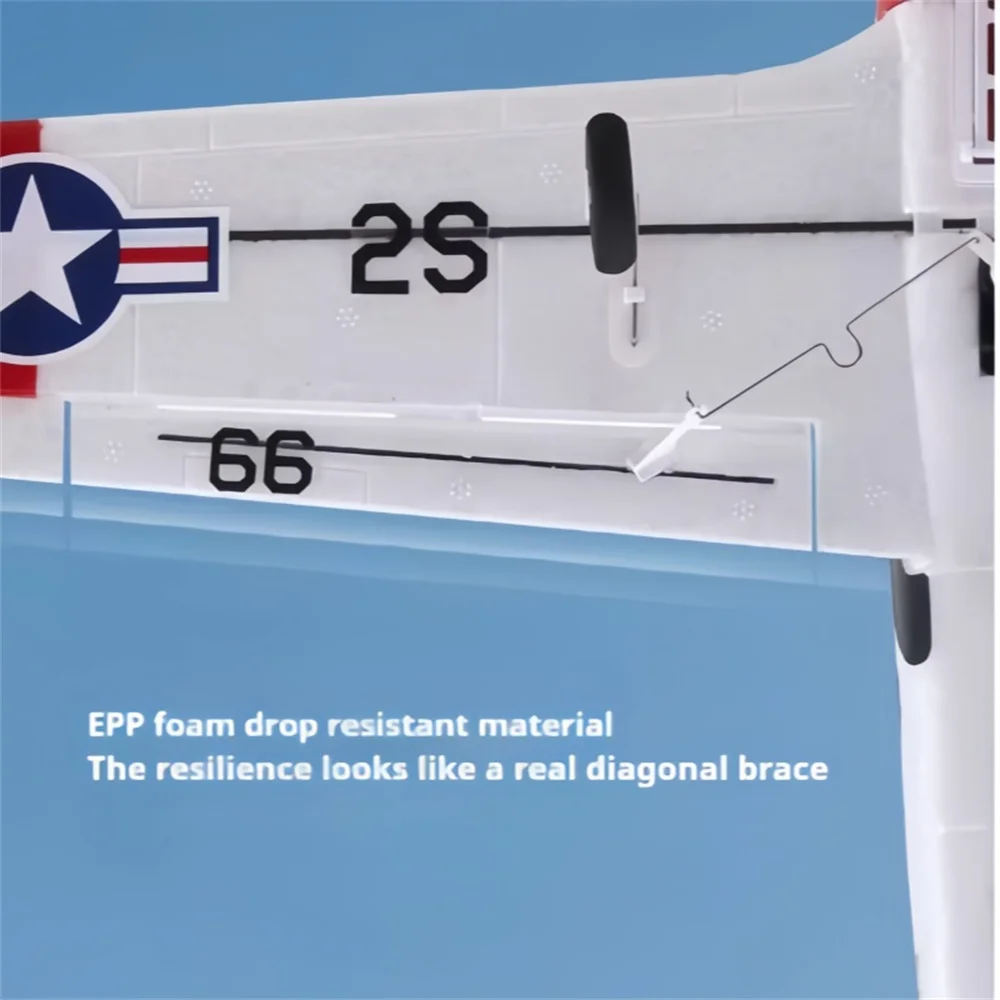 FMS T-28 410mm Wingspan 2.4 جيجا هرتز 4CH المدمج في الدوران EPP RC طائرة ثابتة الجناح RTF للمبتدئين #4