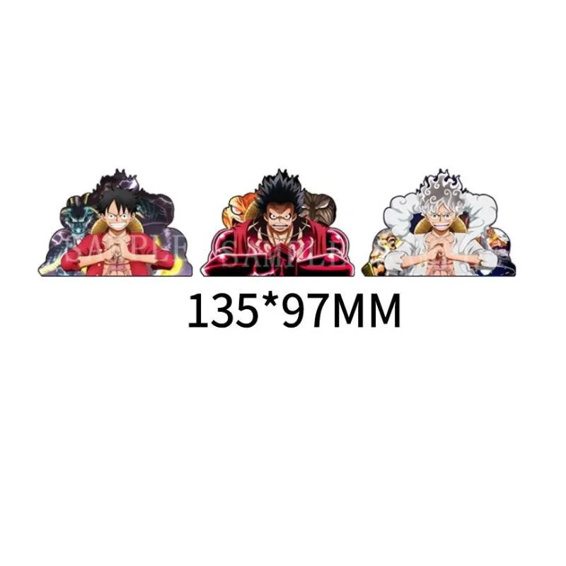 Anime One Piece 3D Gradient Stickers Luffy Zoro Ace Nami Sanji Waterproof Decals Car Snowboard Laptop Luggage Sticker Gift Toy