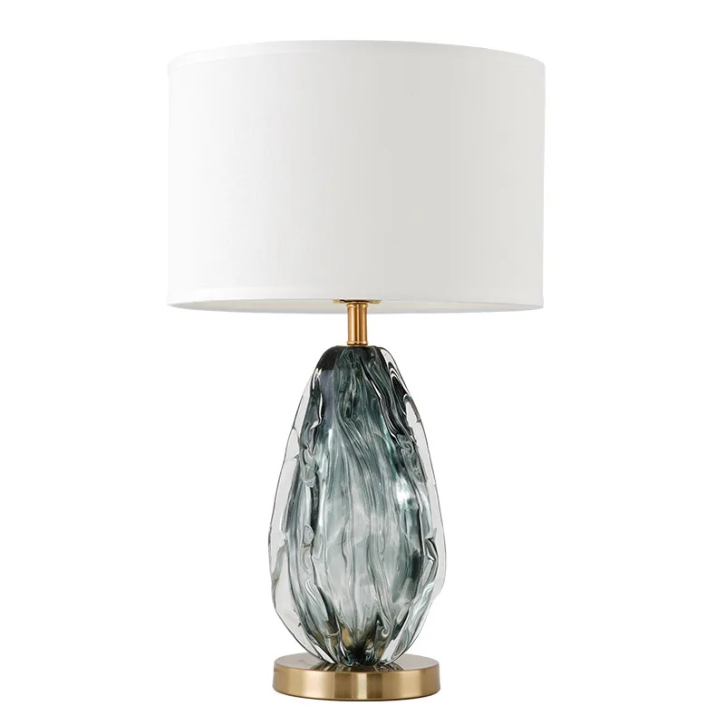 

Table lamp, postmodern, light luxury, simple, American style, bedroom, bedside table, glazed, lamps