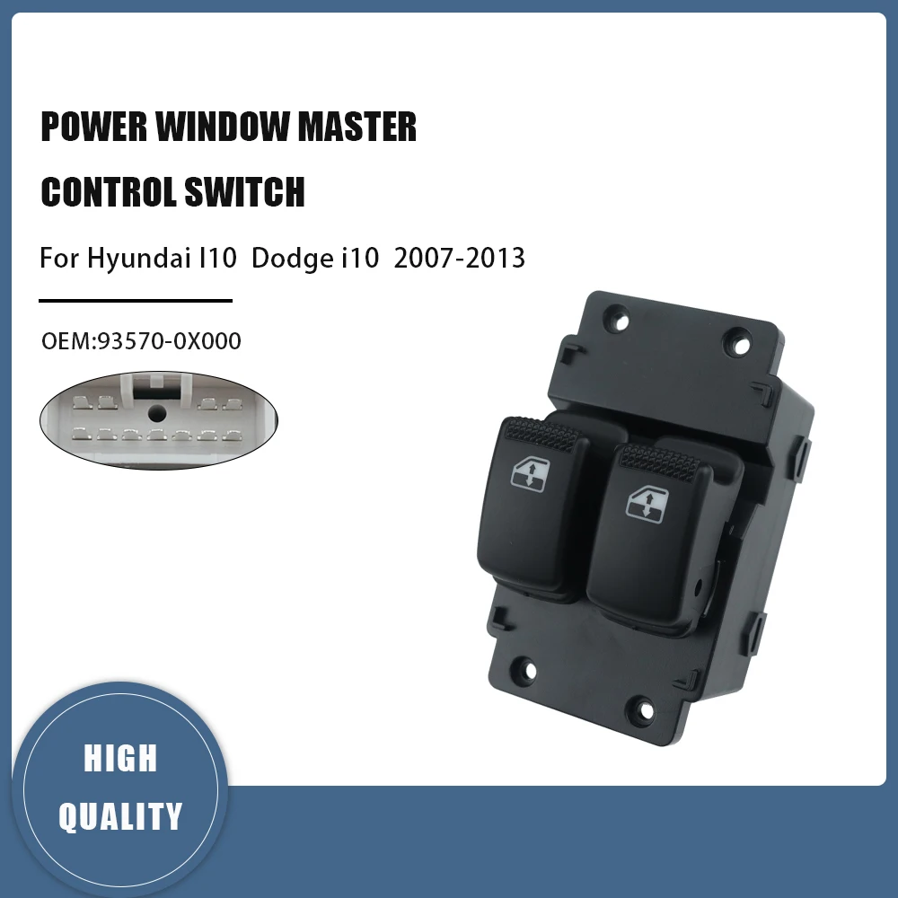 93570-0X000 Interruptor de Control de Elevalunas Eléctrico para Hyundai I10 2007 2008 2009 2010 2011 2012 2013, Accesorios para Automóviles