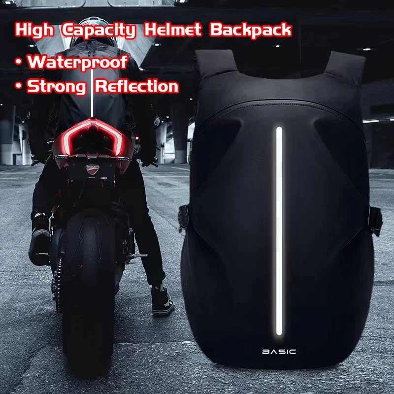 Mochila impermeável para motociclismo, saco de capacete completo, saco feminino de viagem, impermeável