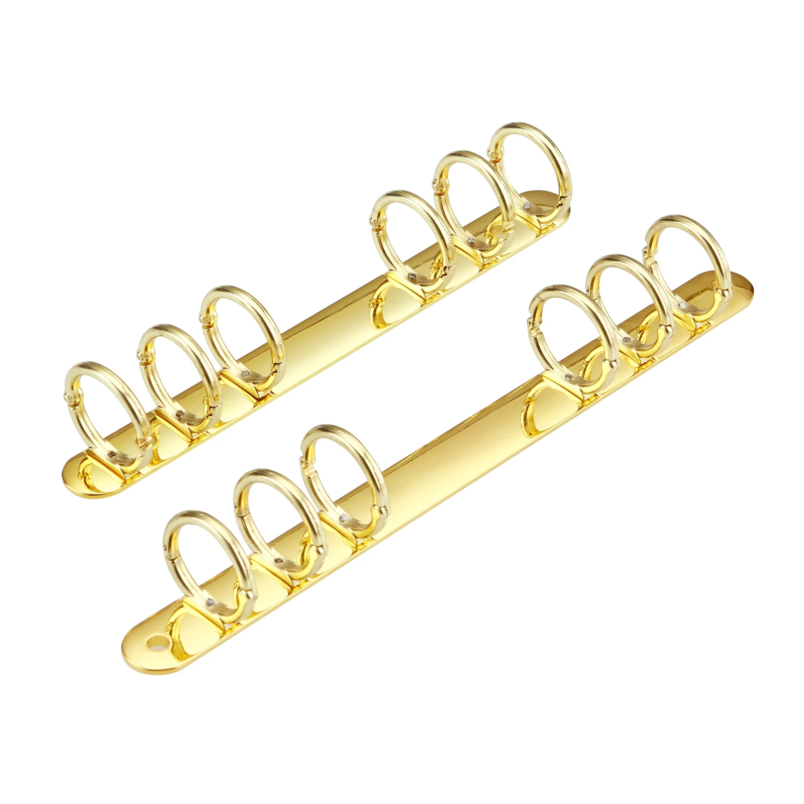 A5 A6 Golden Ring Binder Clips Detachable Buckle Loose-leaf Binding Strip Colorful Metal Binding Clips Office School Supplies