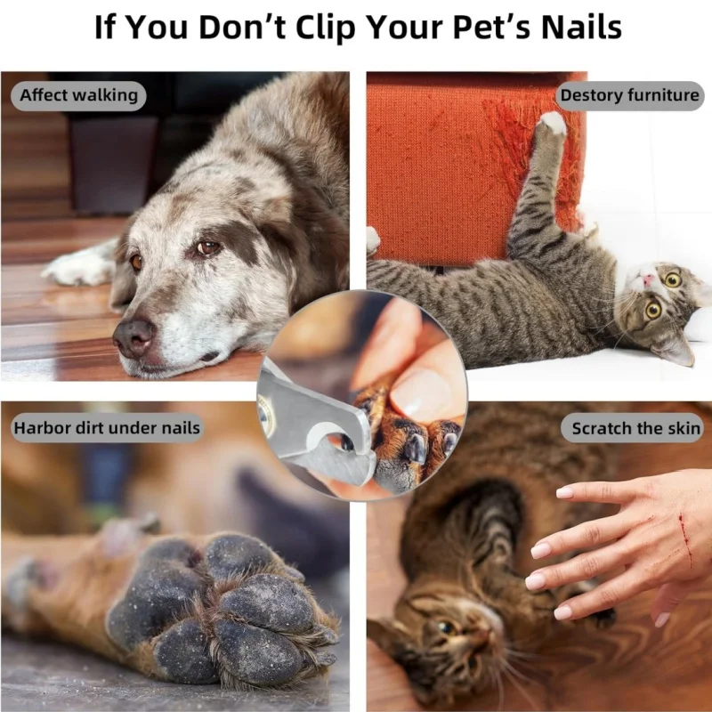 New Professional Pet Nail Clipper with Safety Guard Sharp Cat Nail Clippers Dog Nail Cutter Pet Nail Trimmer Pet Grooming Gadget