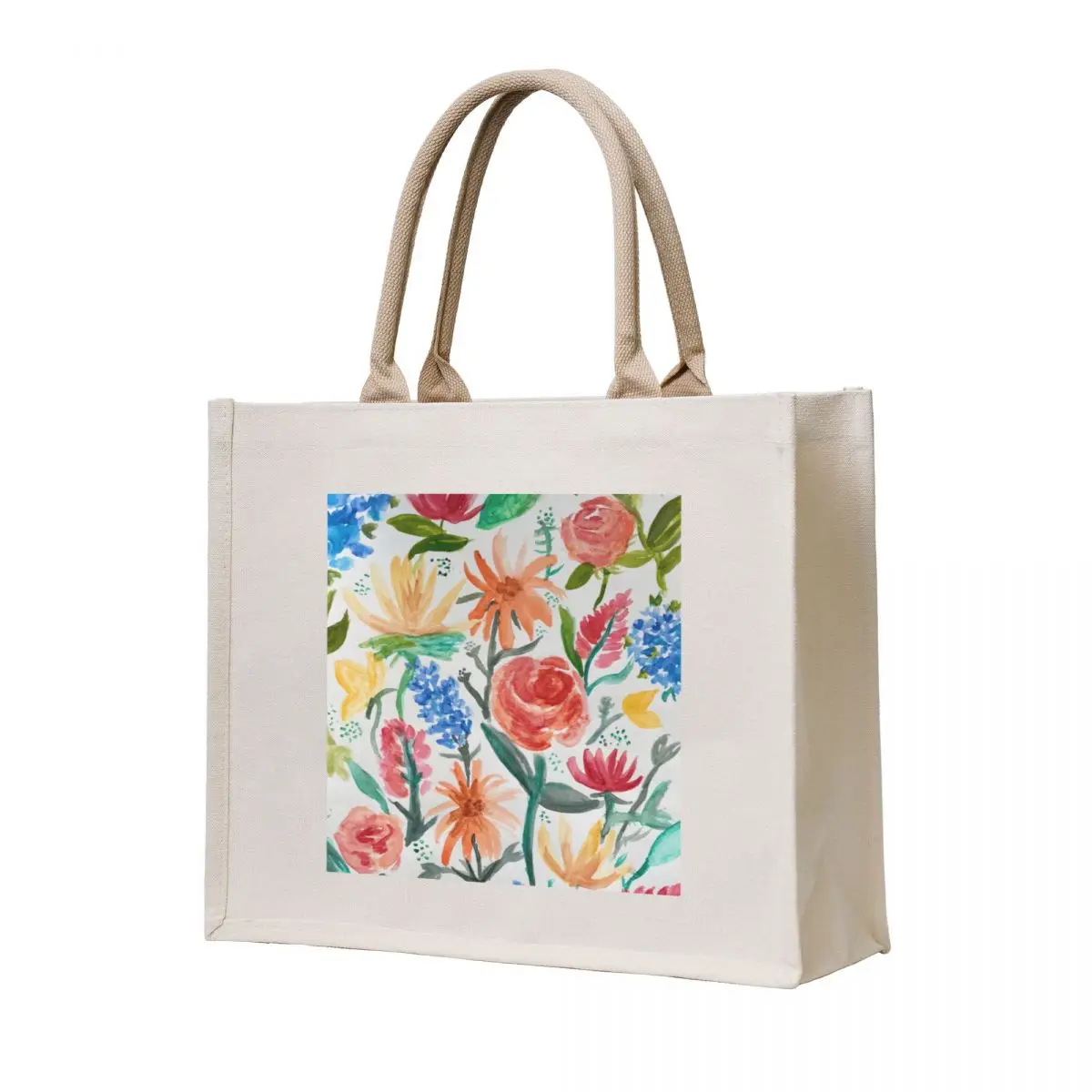 

Watercolor Flowers Tote Bag cute tote canvas bags Cloth