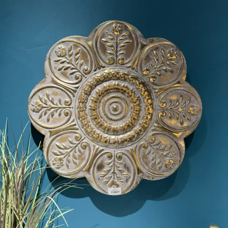 for Wholesale Art Wall Decoration Flower Shape Irregular Wall Hanging Antique Home Living Room Wall Art Decor