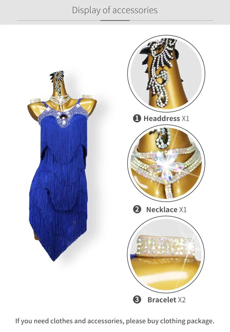 Sexy Lateinamerikanische Tanzkleidung Damen Samba-Partykleid Mädchen Übungsrock 2026 Fransen-Kostüm Prom Midi Tanzkleidung Bühnen-Tanzkleidung – Detail 4