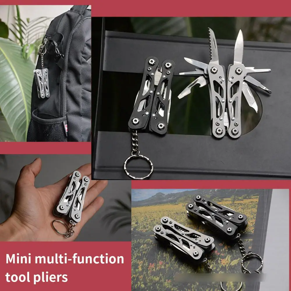 Outdoor Mini Multi-purpose Folding Tool Pliers Set Combination Pliers Repair Durable Carbon Steel Material