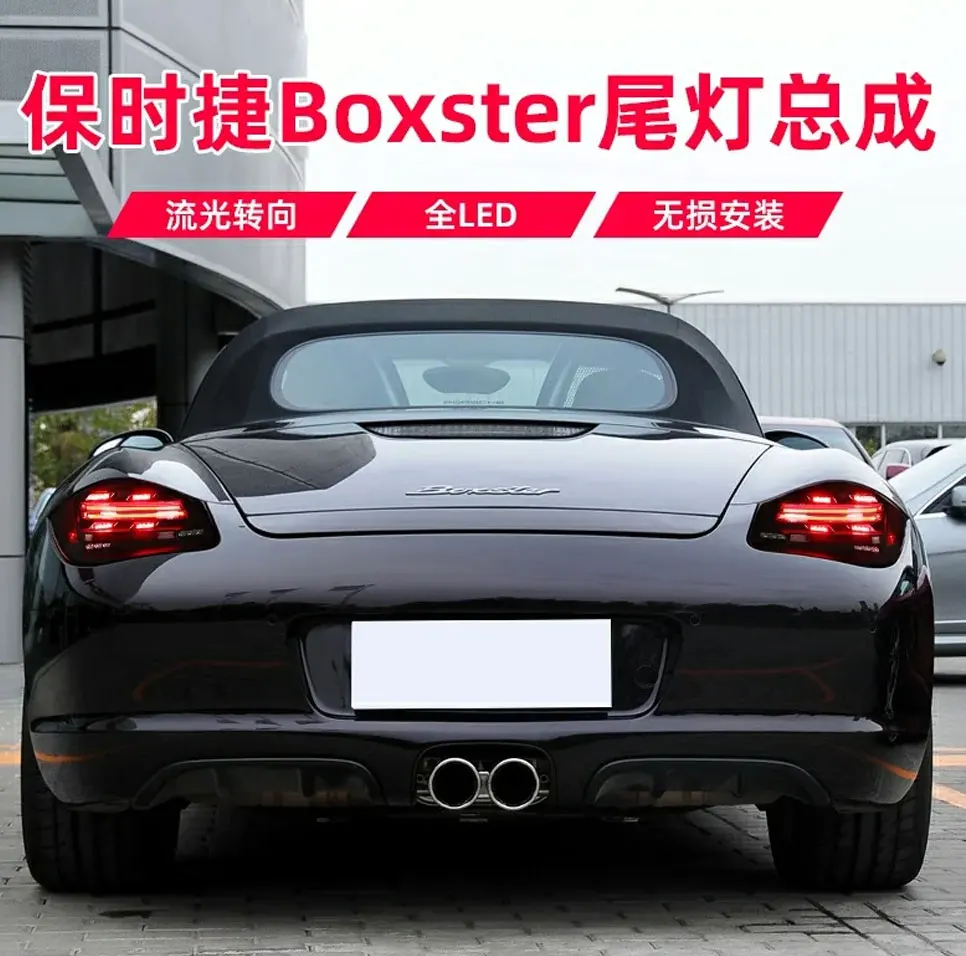 Car LED Taillights For Porsche Cayman 987.2 2009-2012 DRL Rear Dynamic Turn Signal Brake Reverse Fog Light 987 Boxster Tail Lamp