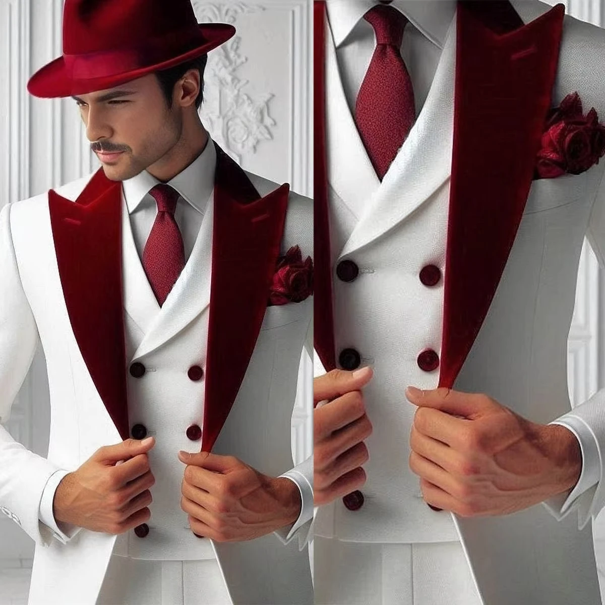 Men'S Formal Wear For Graduation - Formele heren smoking met fluwelen kraag,