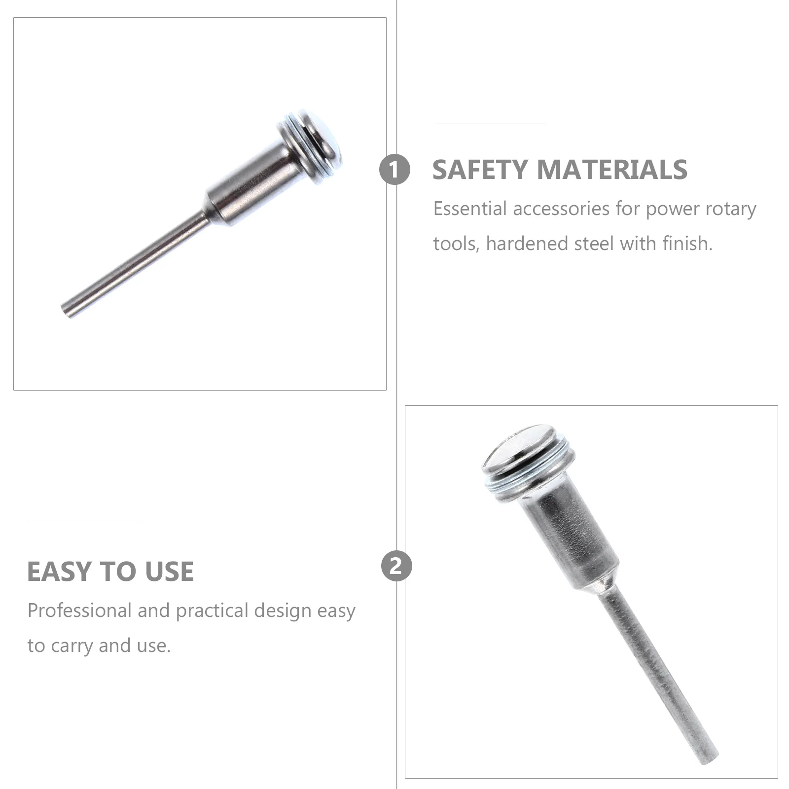 

20Pcs Durable Clamping Rods Premium Safe Connecting Rods for Power Rotary Tools Hardened Steel Silver Simple Mandrels