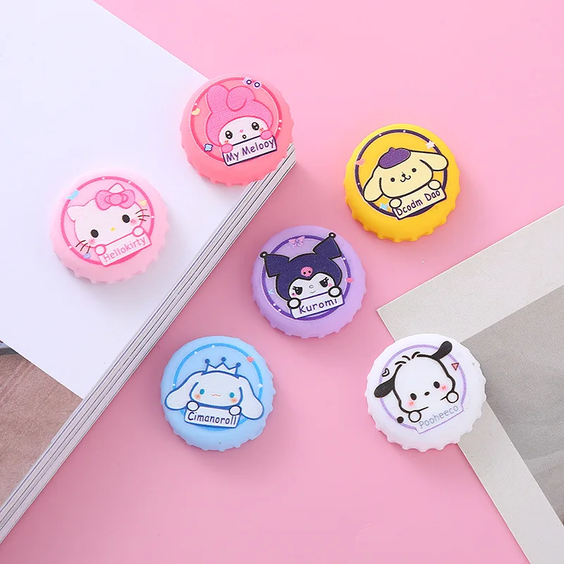 

10Pcs Cartoon Mini Resin Cute Simulation Bottle Cap Series Scrapbook Craft Diy Miniature Ornament Accessories