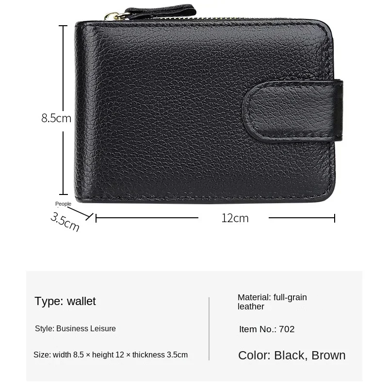 Credit Card Id Holders Wallet Genuine Leather Men Business Cards RFID Wallet High Capacity Men Credit Card Holder Purse