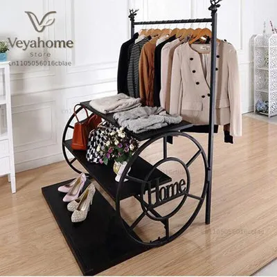 European clothing store Nakajima table display stand High and low table Water table Display stand Floor-to-ceiling