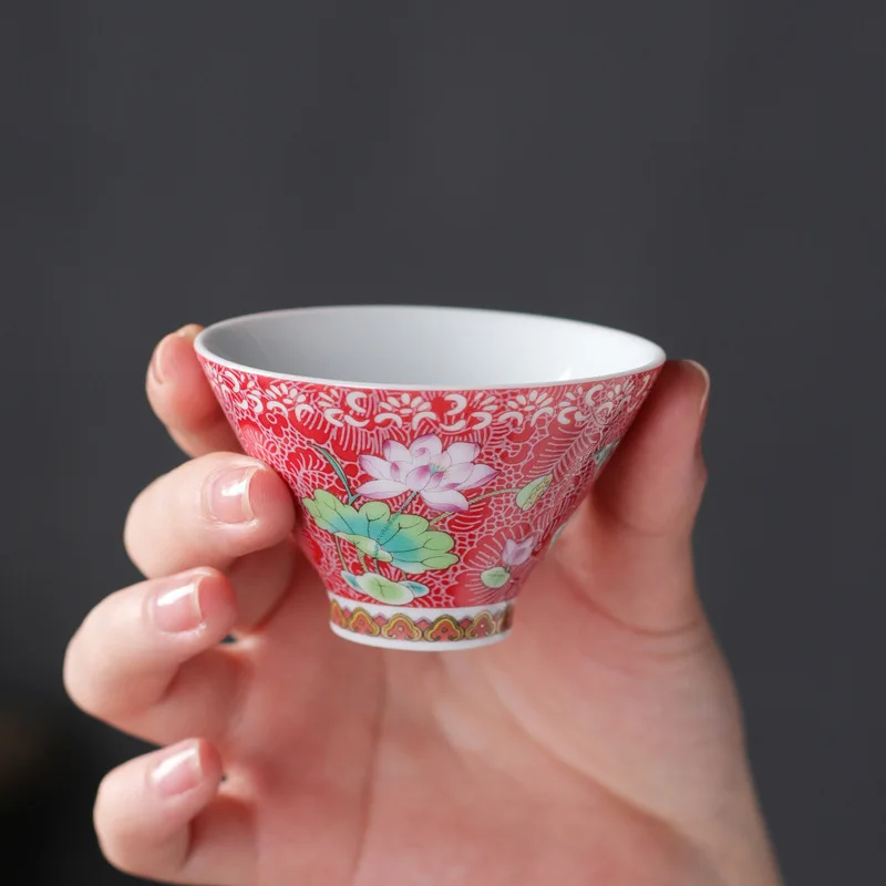Ceramic Kung Fu Tea Set Full Set of Japanese Teacups Single Cup Tea Tasting Gift Box