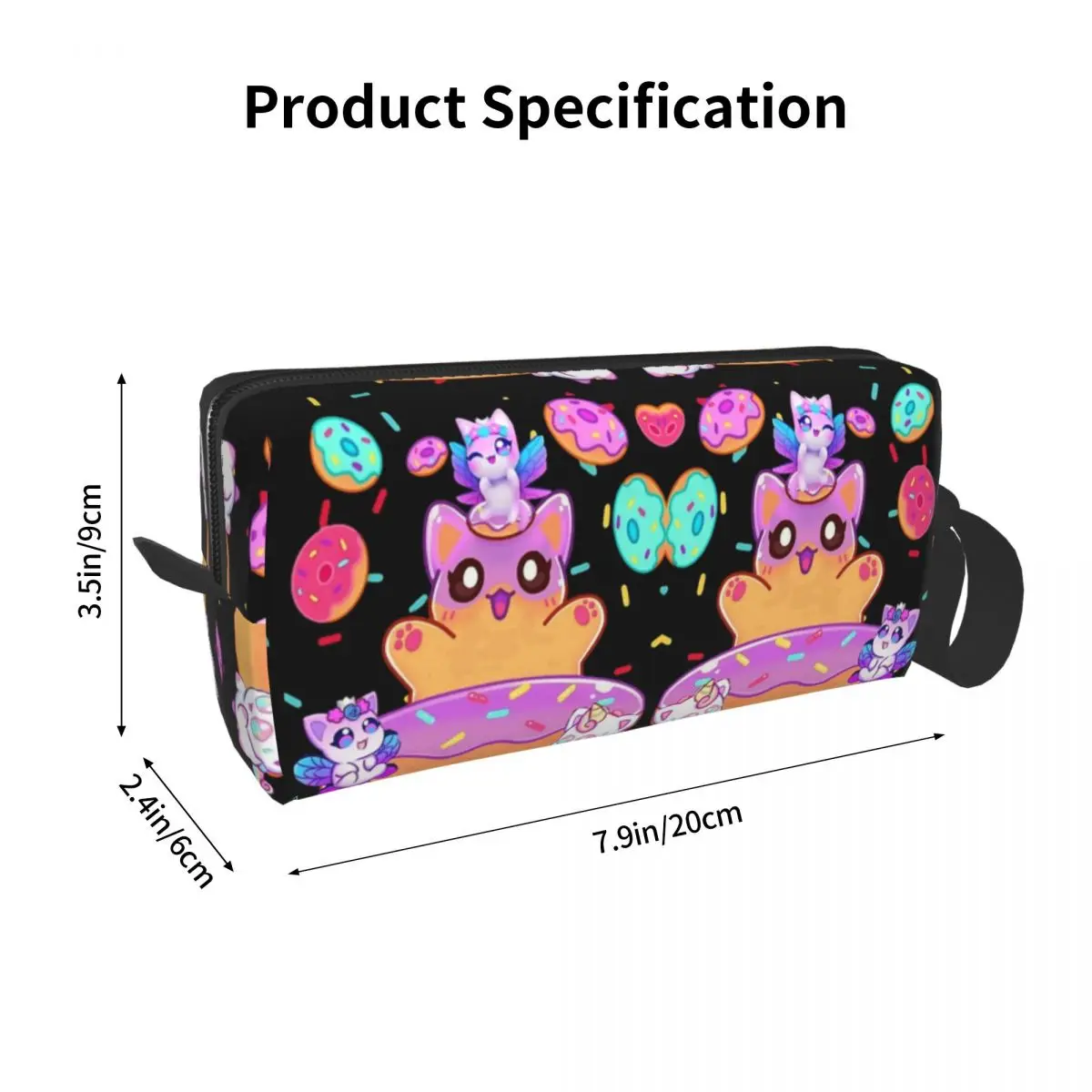 Aphmau Meow Plushies Anime Cats Makeup Bag Cosmetic Storage Dopp Kit Toiletry Cosmetic Bag for Women Beauty Travel Pencil Case