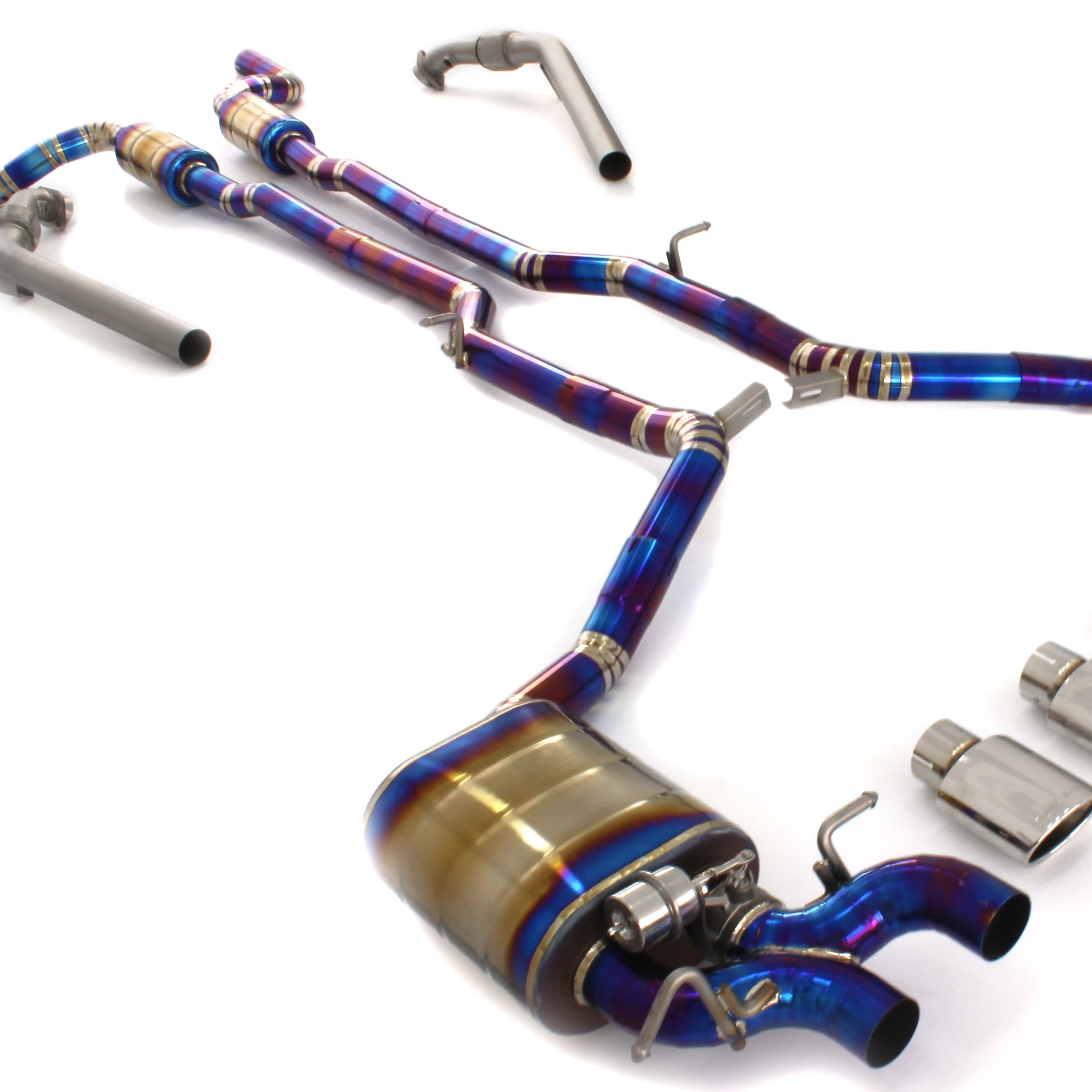 

Cheap Manufactory Car Back Exhaust System Exhaust Manifold Pipe with Muffler for Different Brand with Titanium Alloy in Car