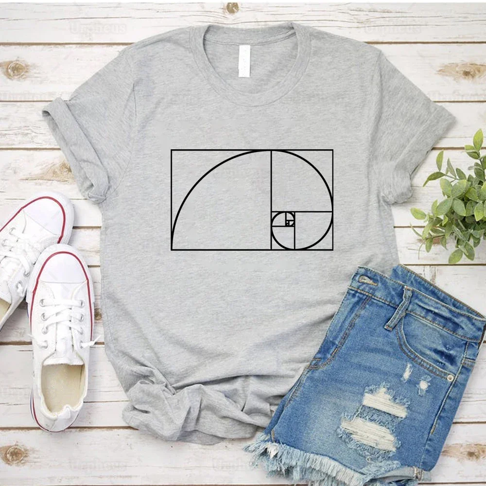 Fibonacci Spiral T-Shirt Unique Science Math Golden Ratio Super Engineer Shirt Great Gift  Tees