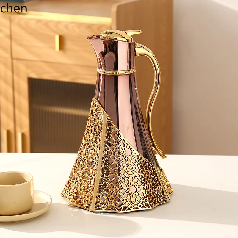 Zml press-type coffee pot, insulated water kettle, thermos with high borosilicate glass liner