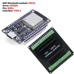 ESP32 Development Board WiFi+Bluetooth Module Ultra-Low Power Consumption Dual Core NodeMCU-32S ESP32-WROOM-32D 32U 30Pin Board