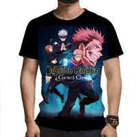 Jujutsu Kaisen Men's T-shirt Youngla Short Sleeve Clothing Man Anime Top Oversized T-shirts Y2K Tshirt Harajuku Shirt Boys Tee