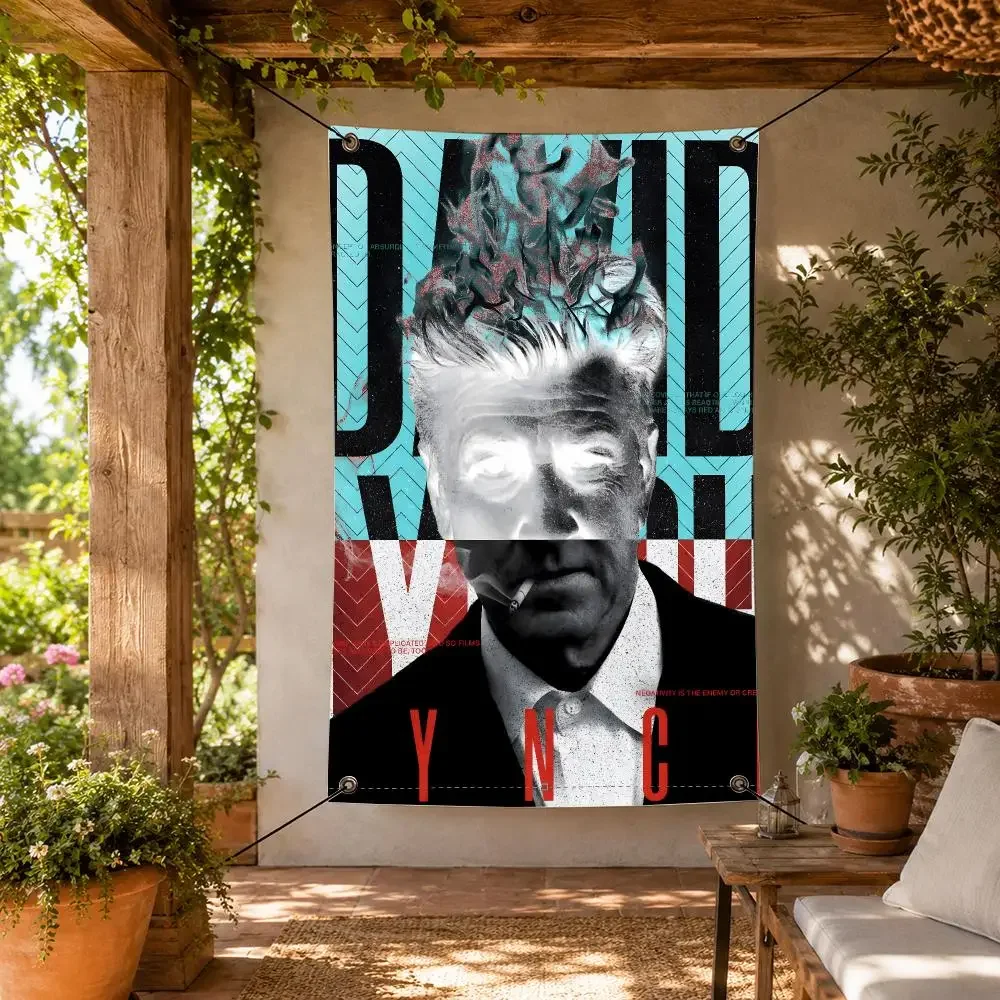 Director D-David Lynch Flags Decorative Flag Banner for Indoor Outdoor Wall Garden Yard Porch Patio Home Party Decor