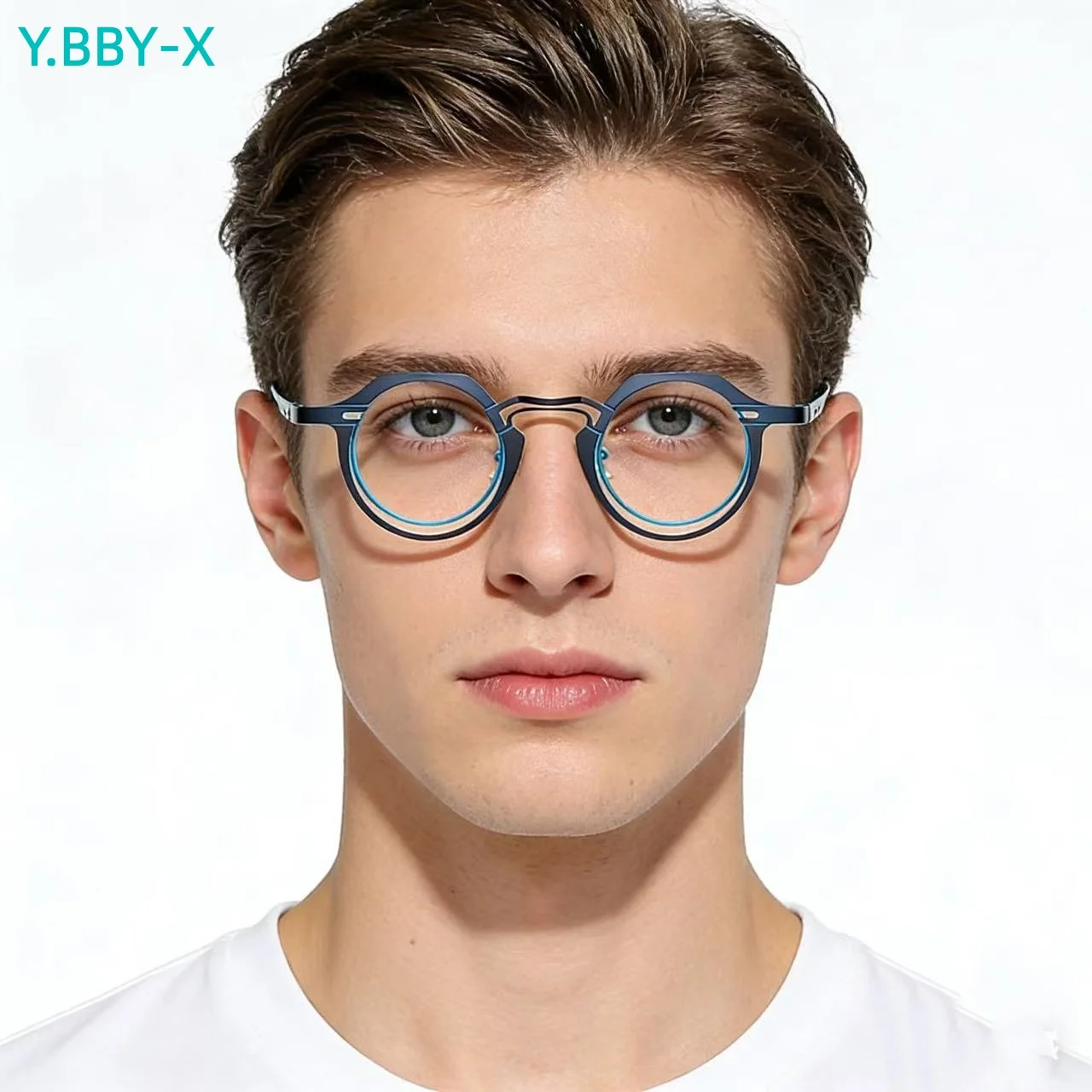 

Оправа для очков Y.BBY-X из сплава, ультралегкие винтажные круглые очки для мужчин и женщин, высококачественные очки в ретро-стиле