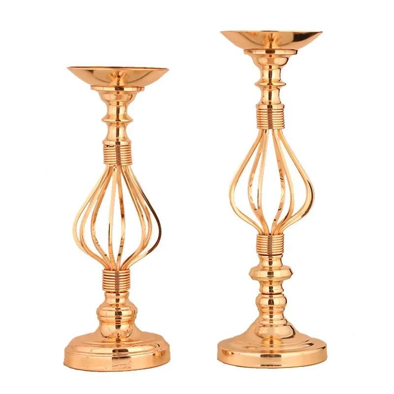 European-style Metal Candle Holder Wedding Decoration Crafts Hotel Decoration Candle Holder Candle Light Dinner Candle Holder